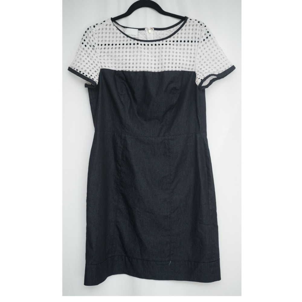 SALE Donna Morgan  Denim Sheath Dress Sz 12 - Picture 2 of 8